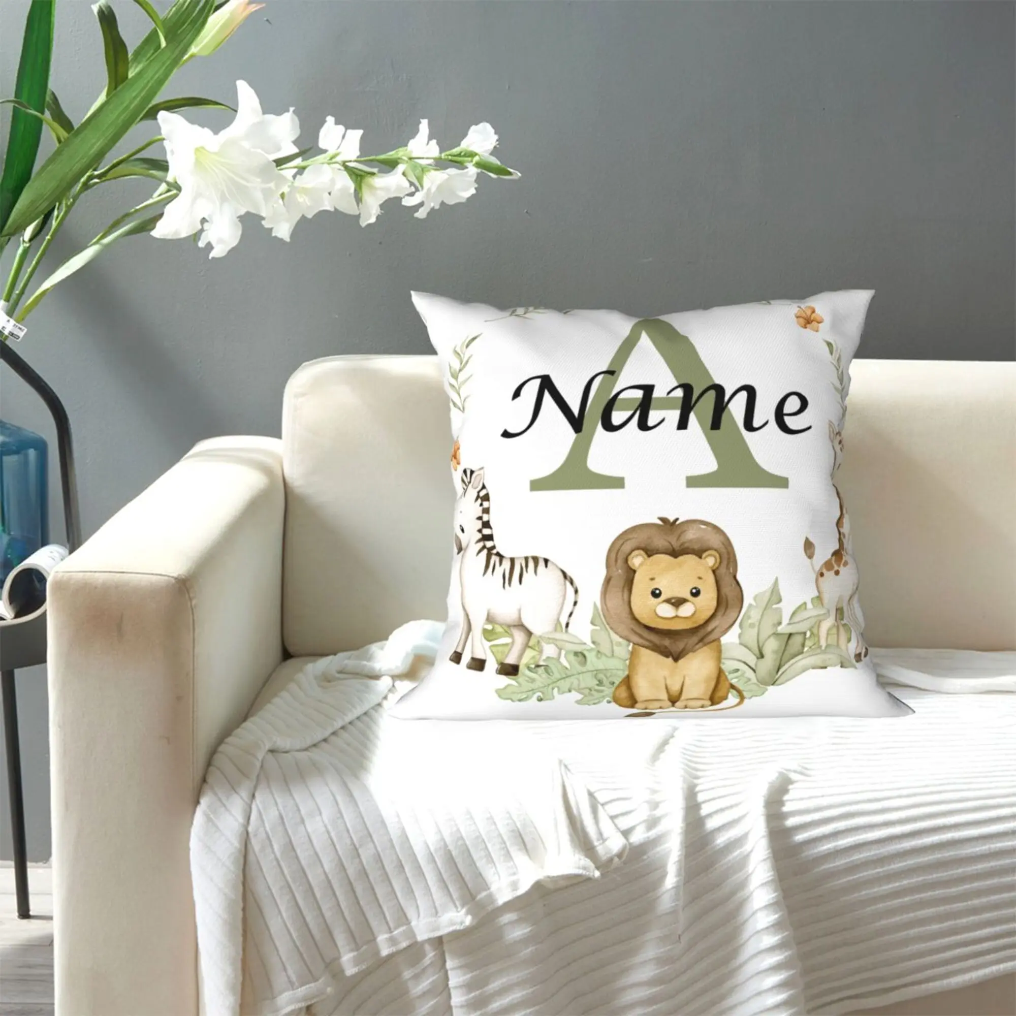 Personalized Animal-Themed Pillowcase for Kids' Birthday & Bedroom Decor