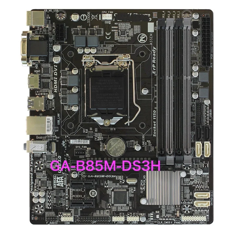 Adatto Per Scheda Madre Desktop Gigabyte Ga-B85M-Ds3H Ga-B85M-Ds3H-A B85 Lga 1150 Scheda Madre Ddr3 Testata Al 100% Ok Completamente Funzionante