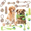 Durable training interactive dog rope toy, suitable for dog play and interaction. Dog toy set, multifunctional teething rope