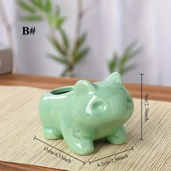 Charming Ceramic Mini Succulent Planter with Drainage Hole - Ideal for Indoor and Outdoor Garden Decor (1pc B)