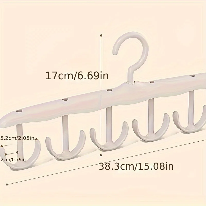 2 Pieces of Hanging Hangers for Household Clothes, Underwear Hooks, Plastic Hangers, Rotatable Multi Hook Hangers BEST SELLERS