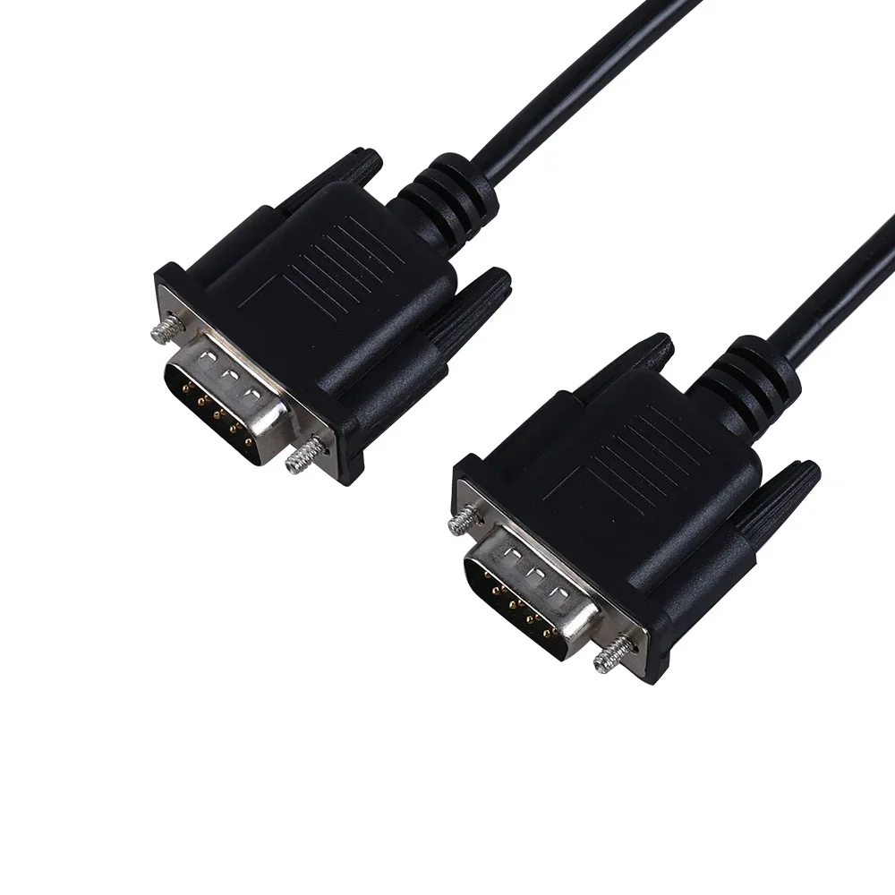 연장 와이어 DB9 핀 직렬 케이블, RS232 COM 와이어 DB9 암-암 변환, 수-암 직접 연결 PLC