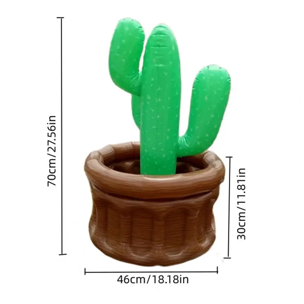 Inflatable Ice Bucket Palm Tree Cactus Cooler Holder Beach Party Ice Bucket Reusable Drink Chiller for Outdoor Picnics Camping