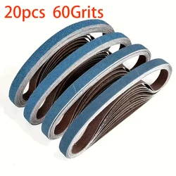 Premium 10 - inch Sanding Belts Set - 10/12 Pieces with Fused Alumina Zirconia, Assorted Grits 40 | 60 | 80 | 120 (20pcs 60Grits)