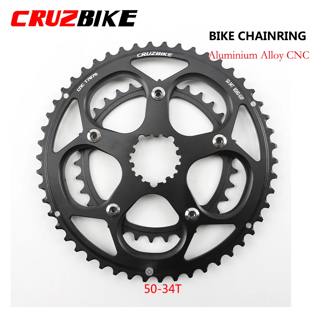 CRUZbikeGXPRoadBikeChainring5034TChainWheelDoubleDiscBicycle