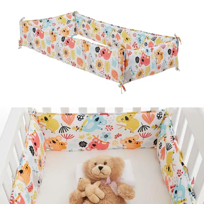 Baby Bed Protector Crib Bumper Pads for Boys And Girls Safe Protector Liner for Crib 4 Sides crib bumper