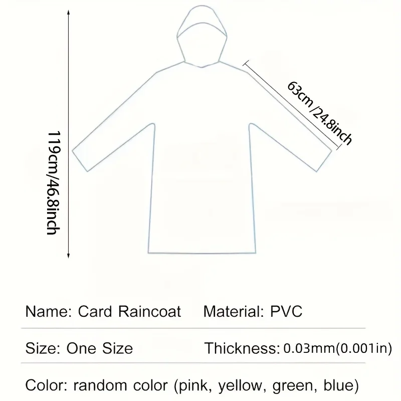 Portable Emergency Travel Raincoats Set 6