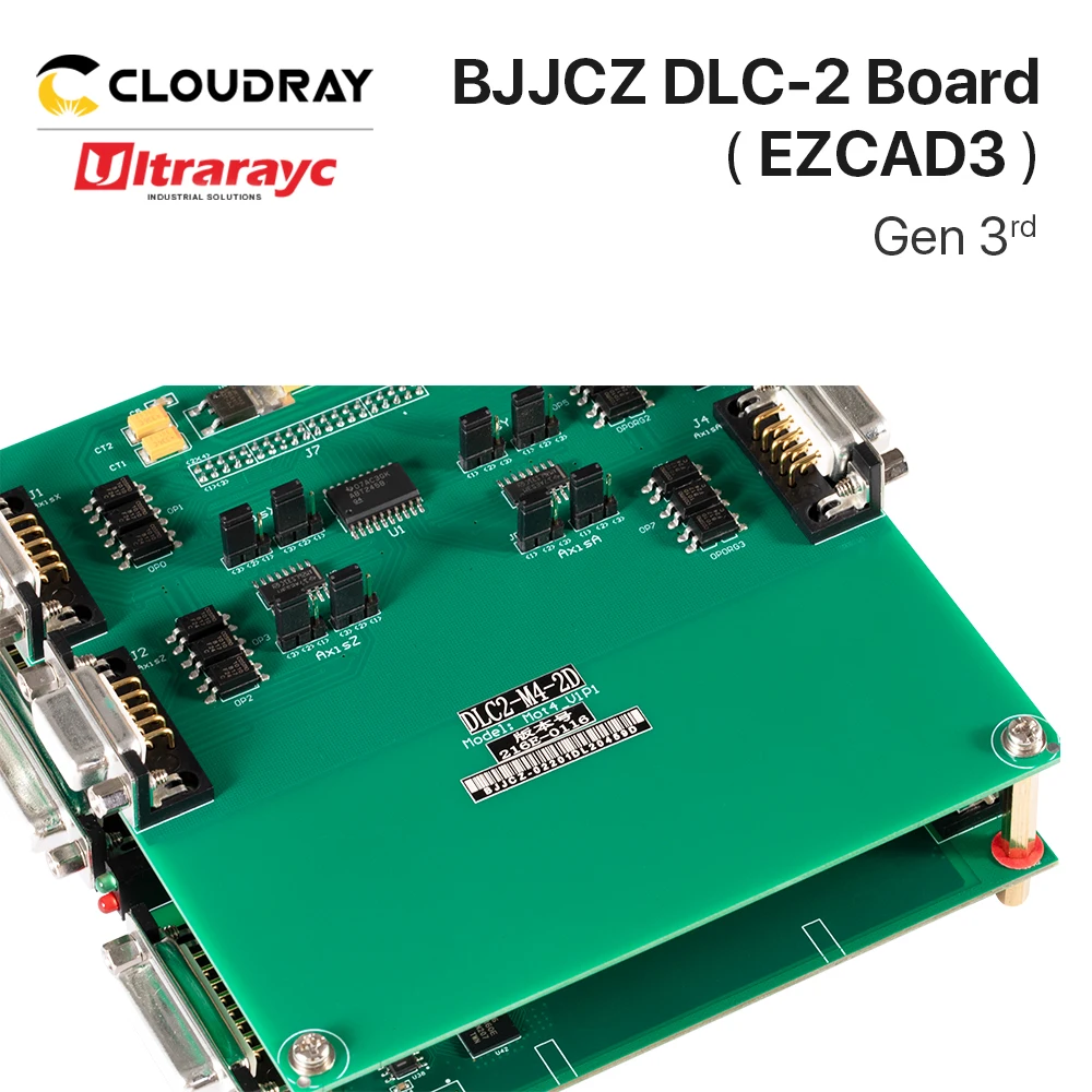 Ultrarayc JCZ DLC2-M4-2D 제어 보드, 4 축 표준 보드, 2.5D 깊은 길이 조각 기능, 마크 기계용 EZCAD3