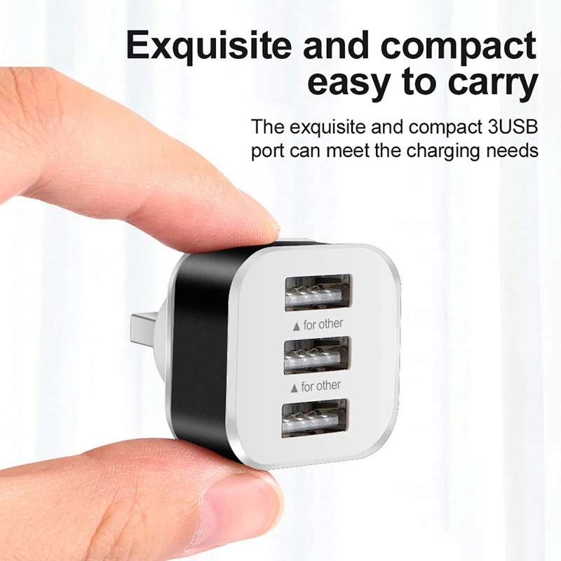 Car USB Charging Extender 2.0 3-port Extended USB Splitter With Indicator Light Plug And Play 3 In 1 For Smart Phones Hubs