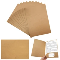 10pcs Kraft Paper Document Holder With Pockets Thick A4 Presentation Folder For Office School Supplies Stationery 1