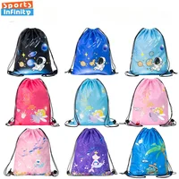 Children's Swimming Bag Waterproof Fashion Cartoon Printed Beach Bag Girls and Boys Oxford Cloth Backpack Gym Bag Sports Bags 1