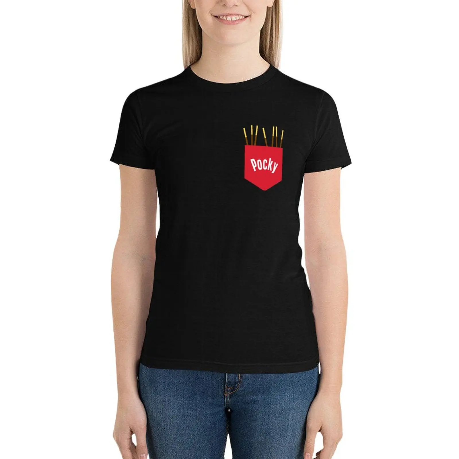Pocky Pocket (Chocolate Version) T-Shirt Aesthetic clothing tops t-shirt dress for Women plus size sexy