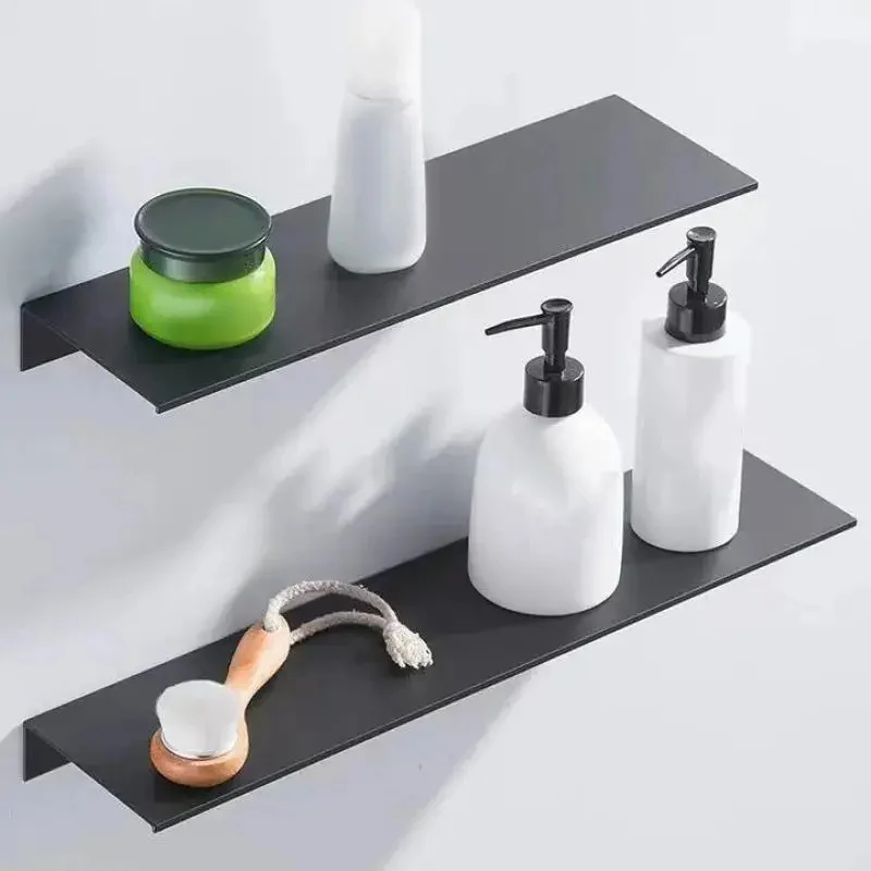 1pc Wall Mounted Bathroom Storage Rack Bathroom Hanging Shelf Cosmetic Shampoo Shower Gel Holder Organizer Bathroom Accessories 3