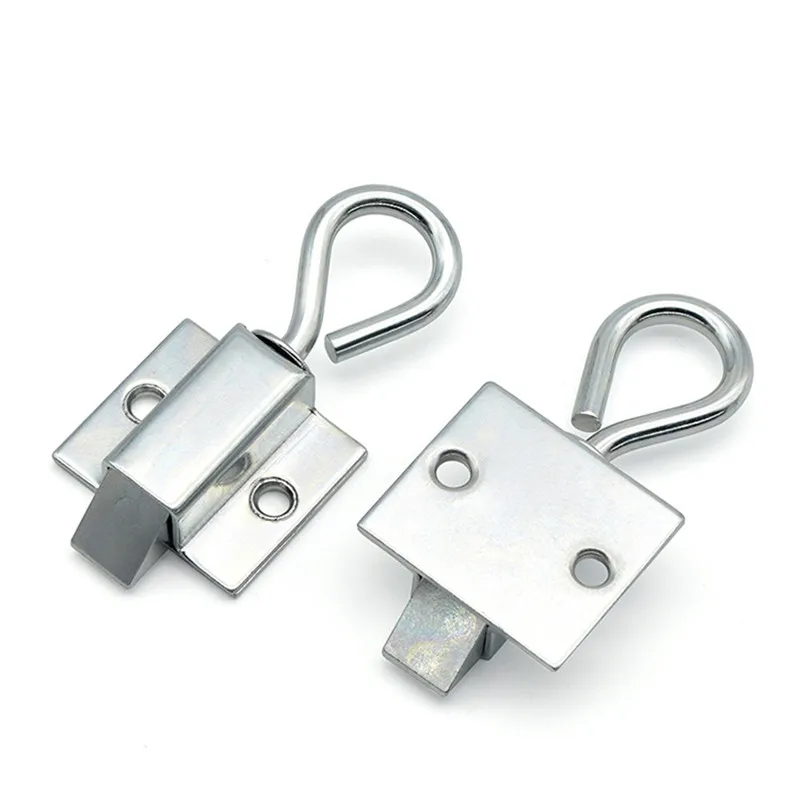Carbon Steel Pull Ring Spring Door Bolt Latch Lock Window Gate Anti-theft Security Latch for Industrial Cabinet Hardware 1PCS door latch