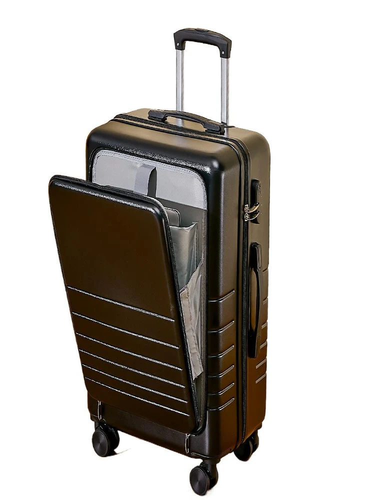 

Front open luggage lever with manual travel password login box