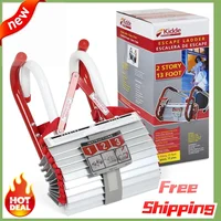 Kidde 2-Story Fire Escape Ladder with Steel Anti-Slip Rungs Rope Ladder Aluminum Telescopic Ladder  | USA | NEW 1