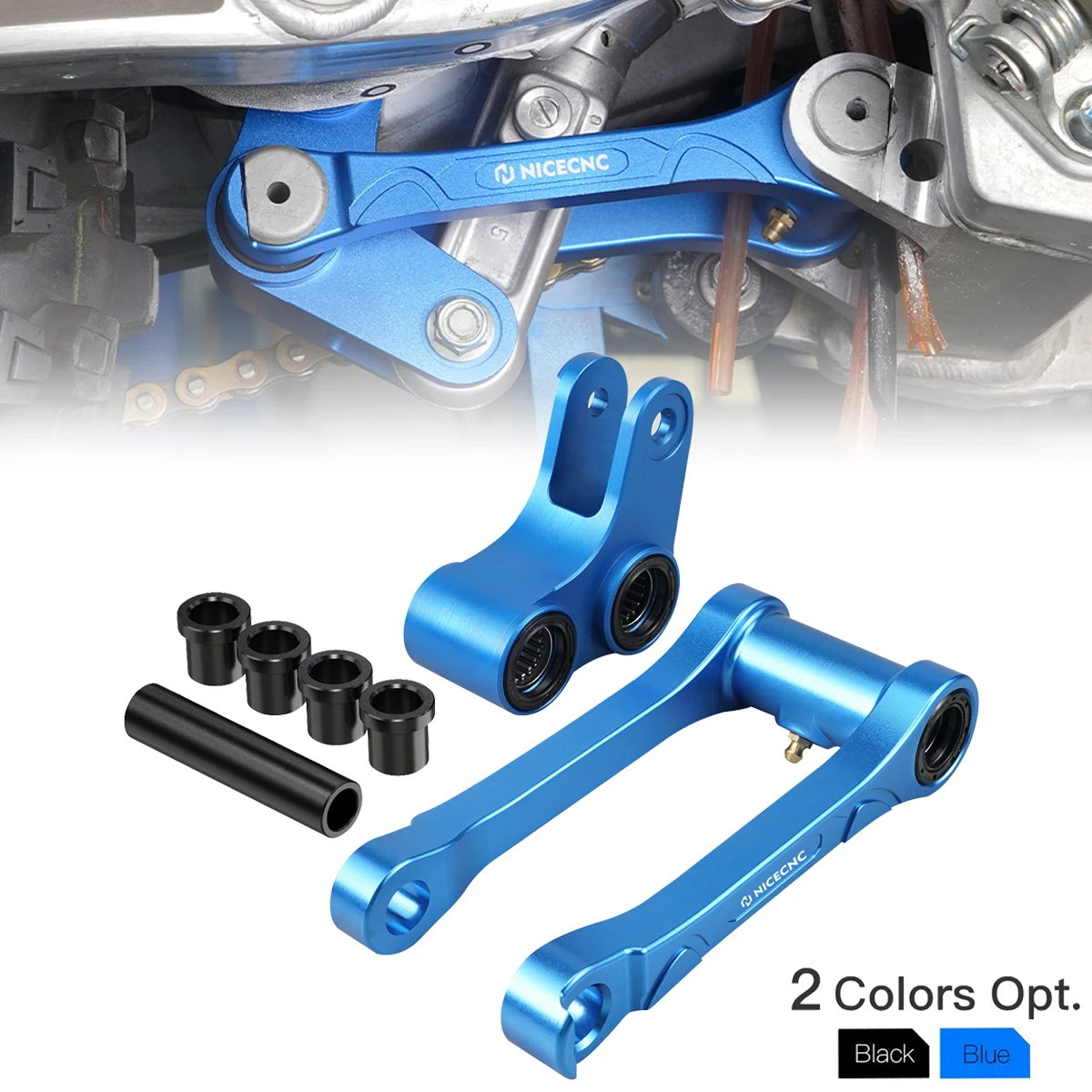 Für Yamaha YZ125 YZ250 2006-2024 YZ125X 2020-2023 YZ250X 2016-2023 WR250F WR450F WRF 2006 CNC Motorrad 1,5 "Tieferlegung Link Kit