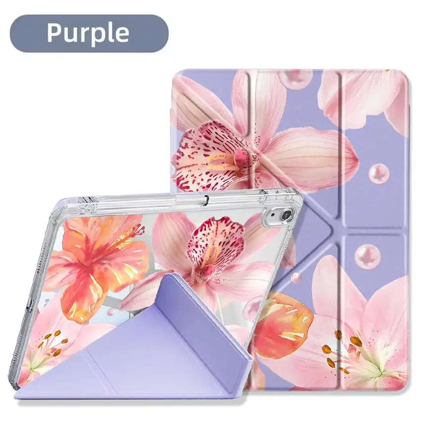 Y-Fold Pink Lily Tablet Holder Cover