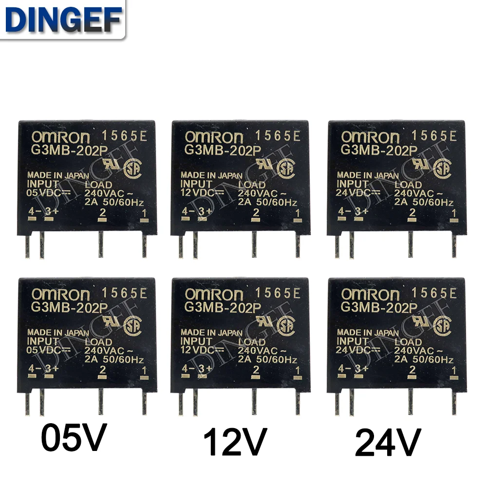 Módulo De Relé De Estado Sólido SSR G3MB-202P 2 Piezas – 12V CC A 240V CA, 2A De Salida