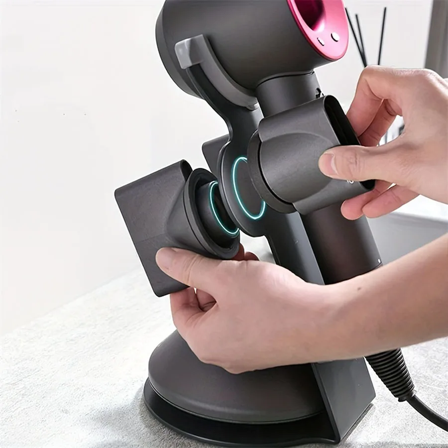 1pc Hair Dryer Holder For Dyson Ultrasonic Hair Dryer Magnetic Bracket Holder Aluminum Alloy Bracket Bathroom Organizer 3