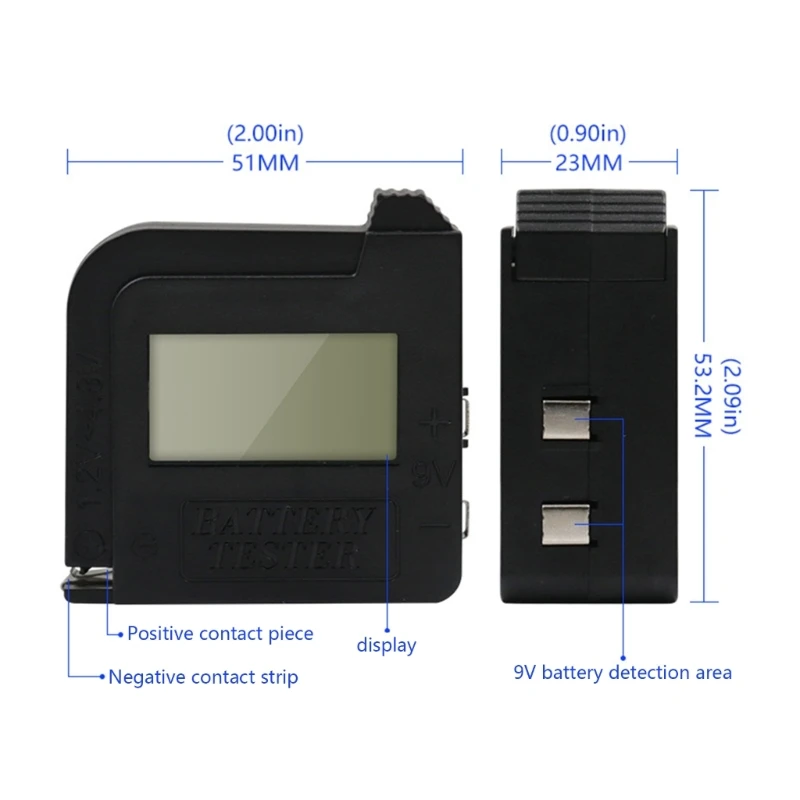 AA / AAA / / 9V / 1.5V 배터리용 범용 배터리 검사기 모니터 테스터