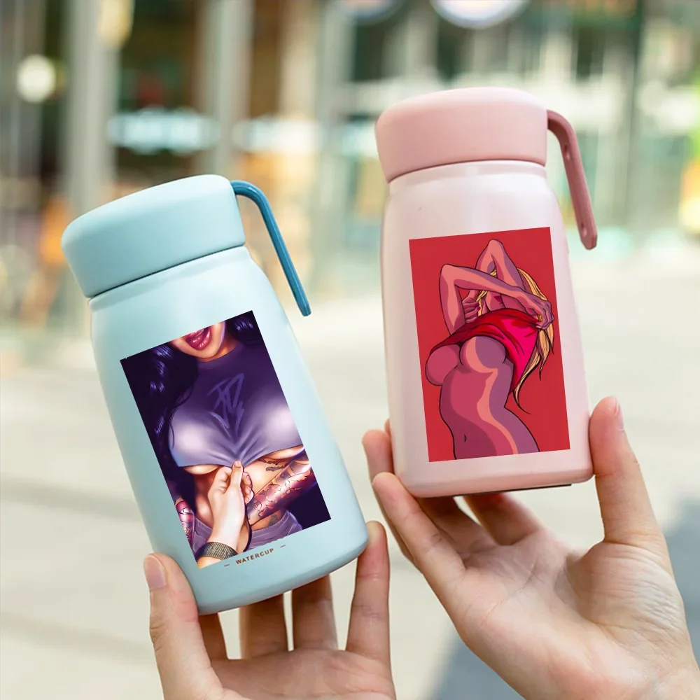 유럽 및 미국 스타일 섹시 유혹 스티커 50개, 여행가방, 벽, 휴대폰, 뷰티 그래피티, 예쁜 소녀 믹스 스타일 스티커