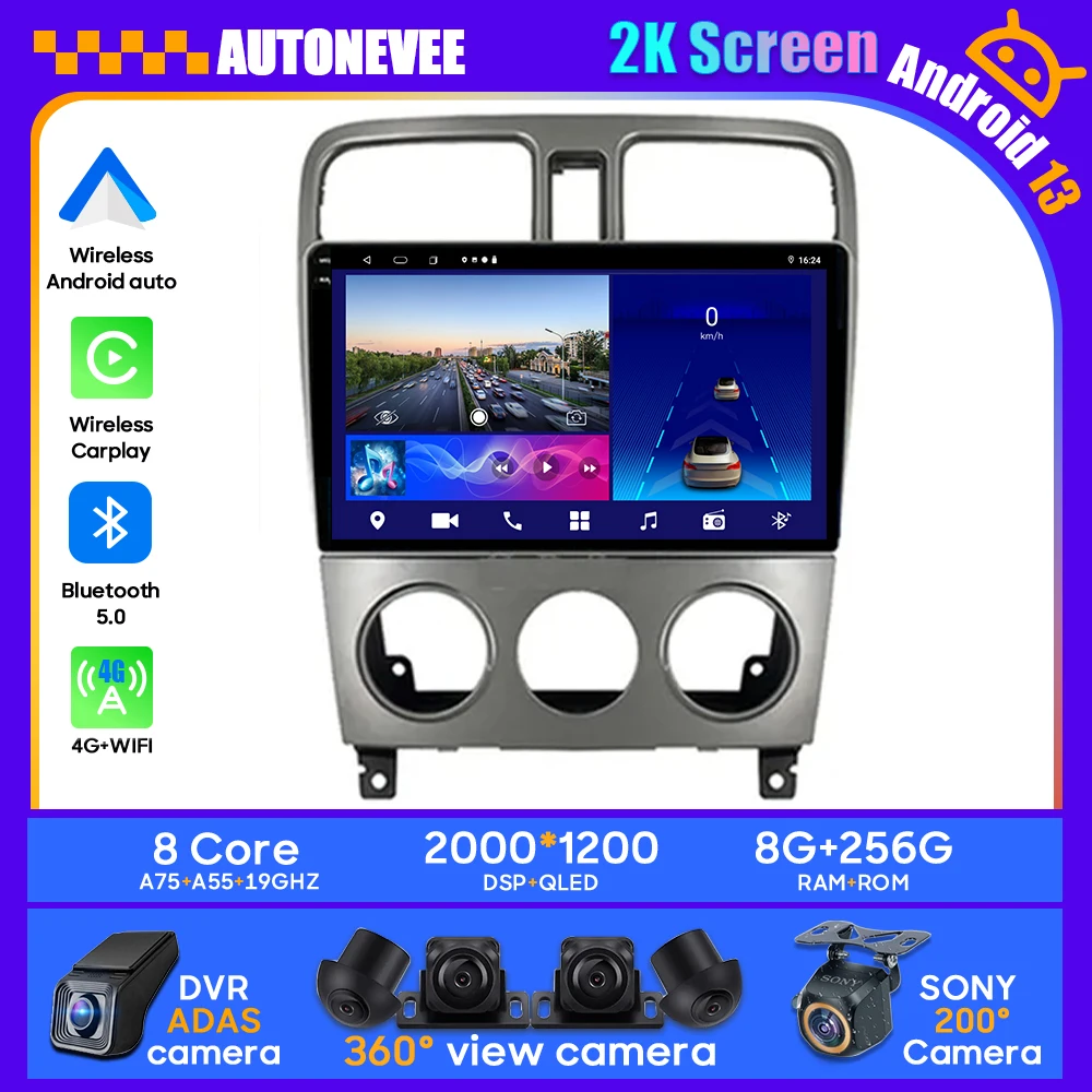 

Android 13 For Subaru Forester SG 2002-2008 No 2din DVD Car Radio Stereo Multimedia Player Unit 4G GPS Carplay Android Auto BT