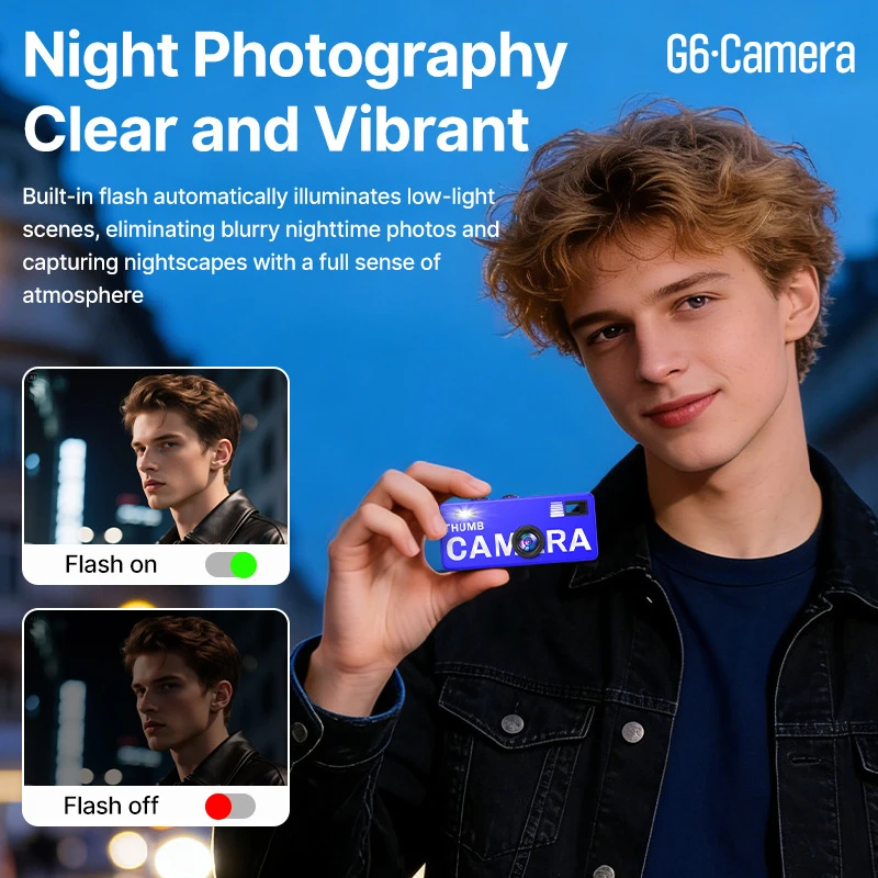Retro Mini Thumb Keychain Camera - 1080P HD Camcorder with Audio Recording & Memory Card Support