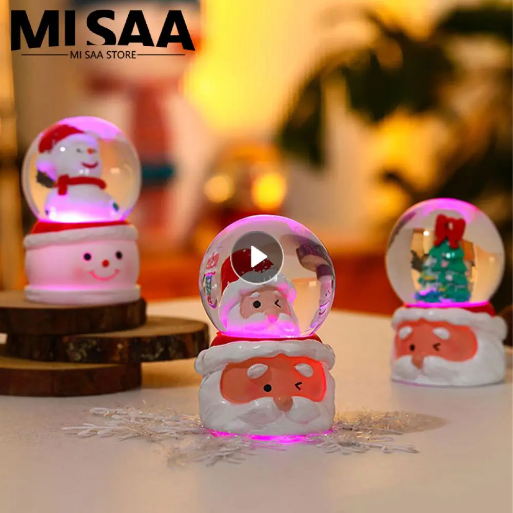 

Elegant Santa Claus Glass Ball Decoration Beautiful Santa Claus Design Christmas Decoration Supplies Need Glow Ball Decoration