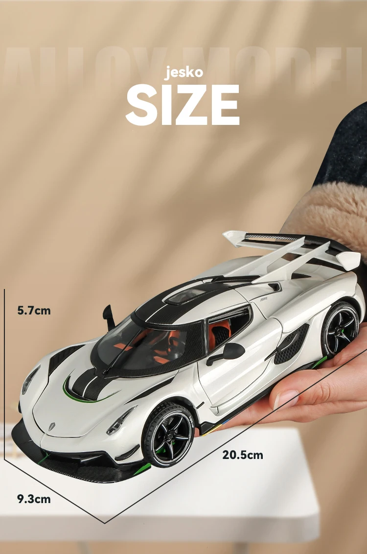 Koenigsegg Jesko Supercar 1:24 Ölçekli Model Araba