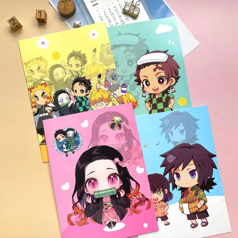 Cute Demon Slayer A6 Notebook Cute Note Book Diary Weekly Planner Journal Notepad Stationery office School Supplies 2