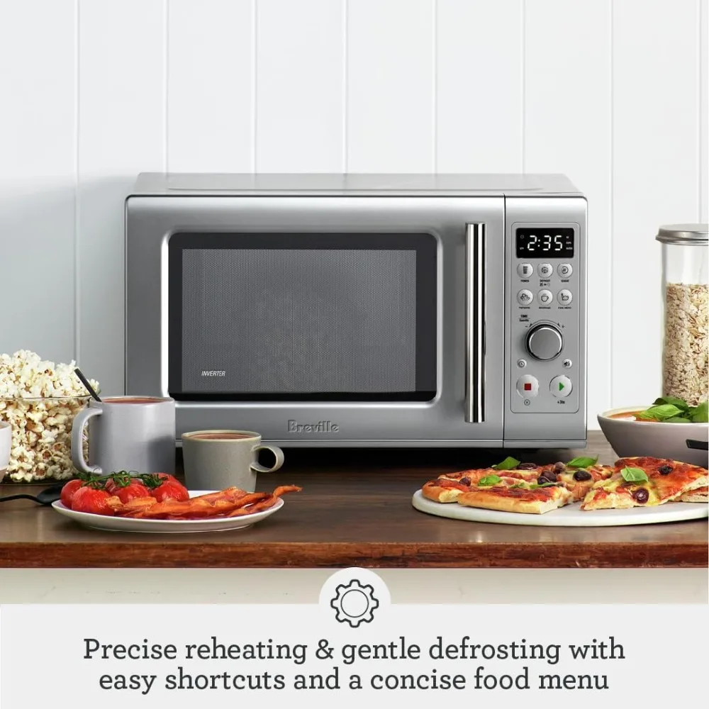 Breville Countertop Compact Wave Soft-Close Microwave Oven, Silver, BMO650SIL 2