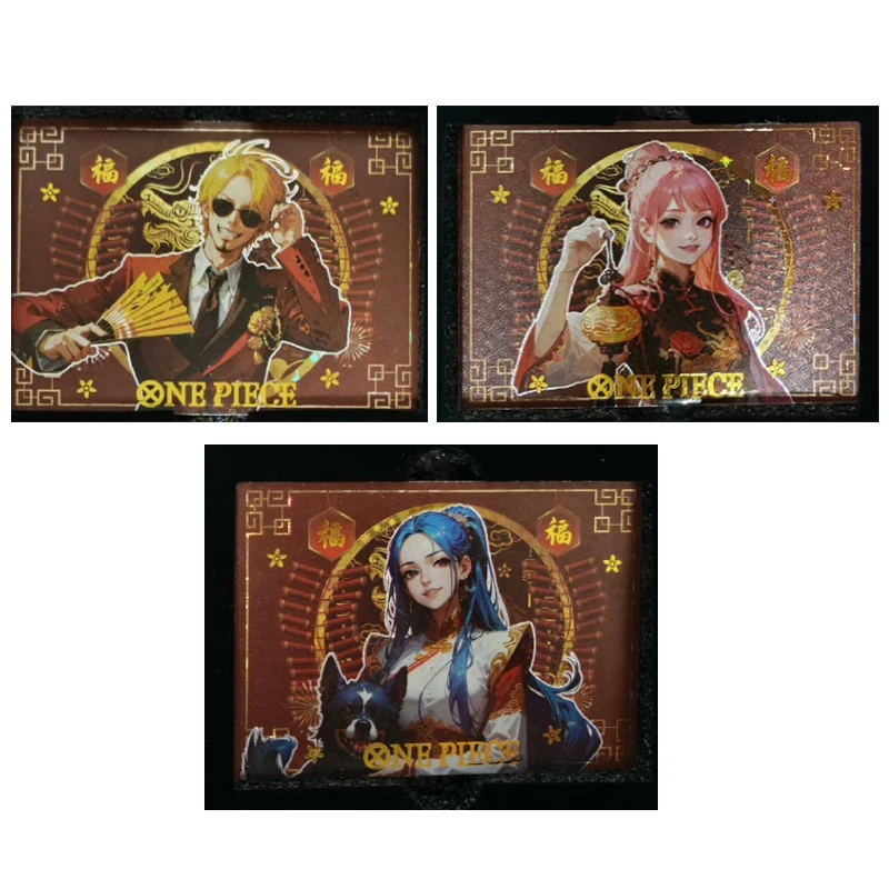 Anime One Piece Nami Sanji Yamato Nico Robin Boa Hancock Uta Monkey D Luffy Collectible Card Christmas Birthday Gift Boy Toys