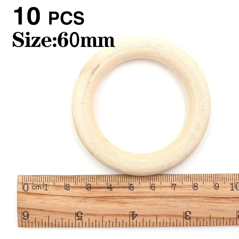 20 Anelli In Legno Naturale Da 8cm Per Macramè, Portavasi E Lavoretti - Foto 9