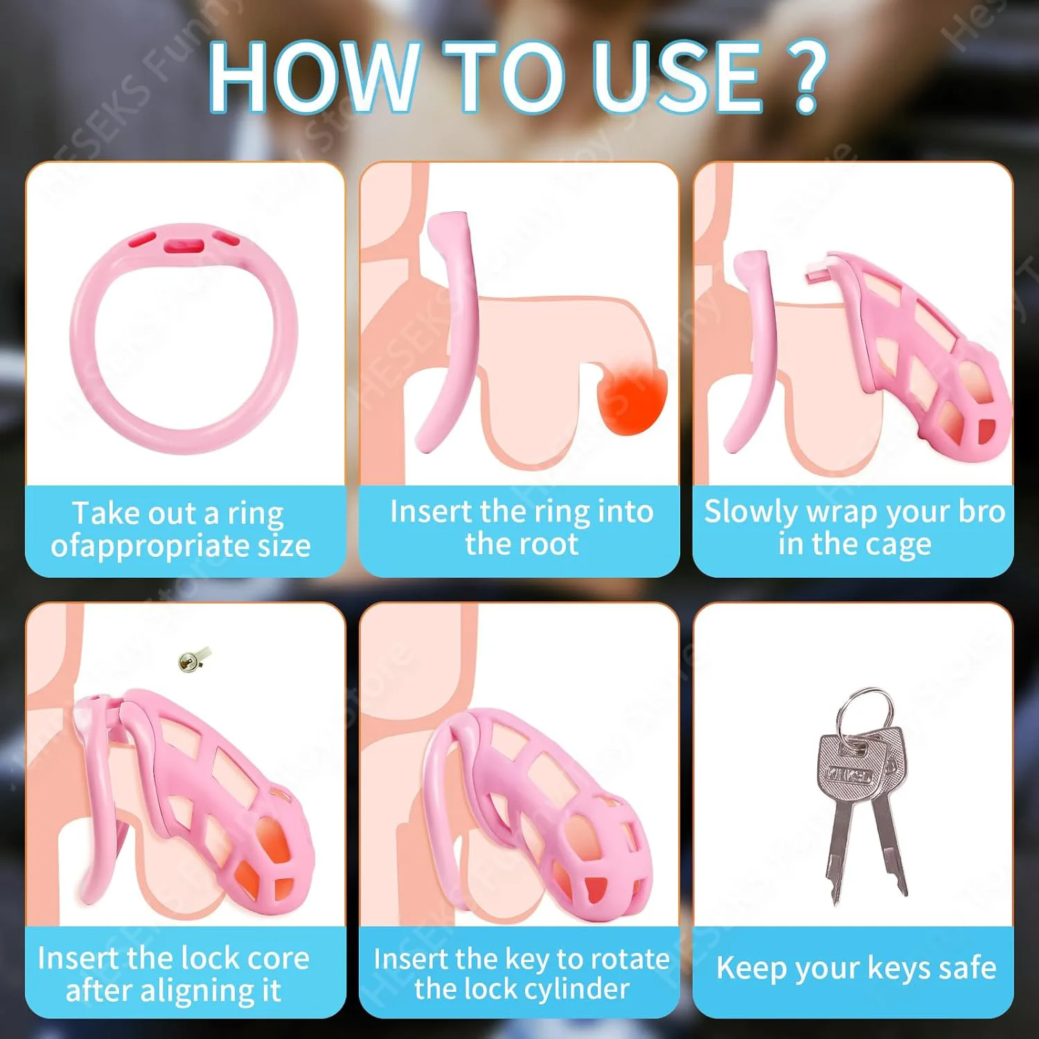HESEKS New Cobra Chastity Cage Male Chastity Device Resin 3D Invisible Lock Cock Cage Penis Ring for Sissy Beginner BDSM Sex Toy penis chastity cage chastity lock sex toy chastity cage accessory penis cock ring male female sex toy