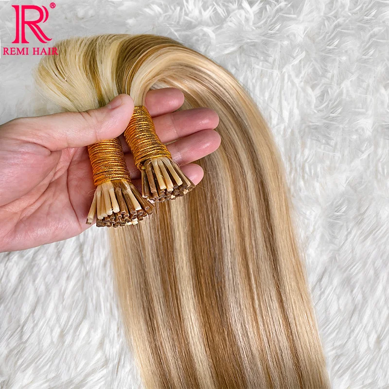 I-tip Fusion Hair Real Human Hair Extensions Virgin Hair Unprocessed Straight Piano Color Vietnamese Keratin Capsules Hair