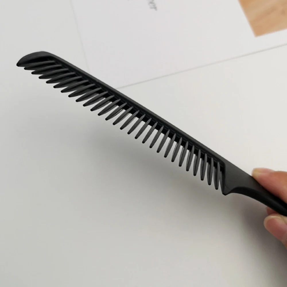 Black Flattop Hair Cutting Comb Wide Tooth Men Cut Hair Brush Professional Salon Barber Hair Clipper Hairdressing Carbon Combs