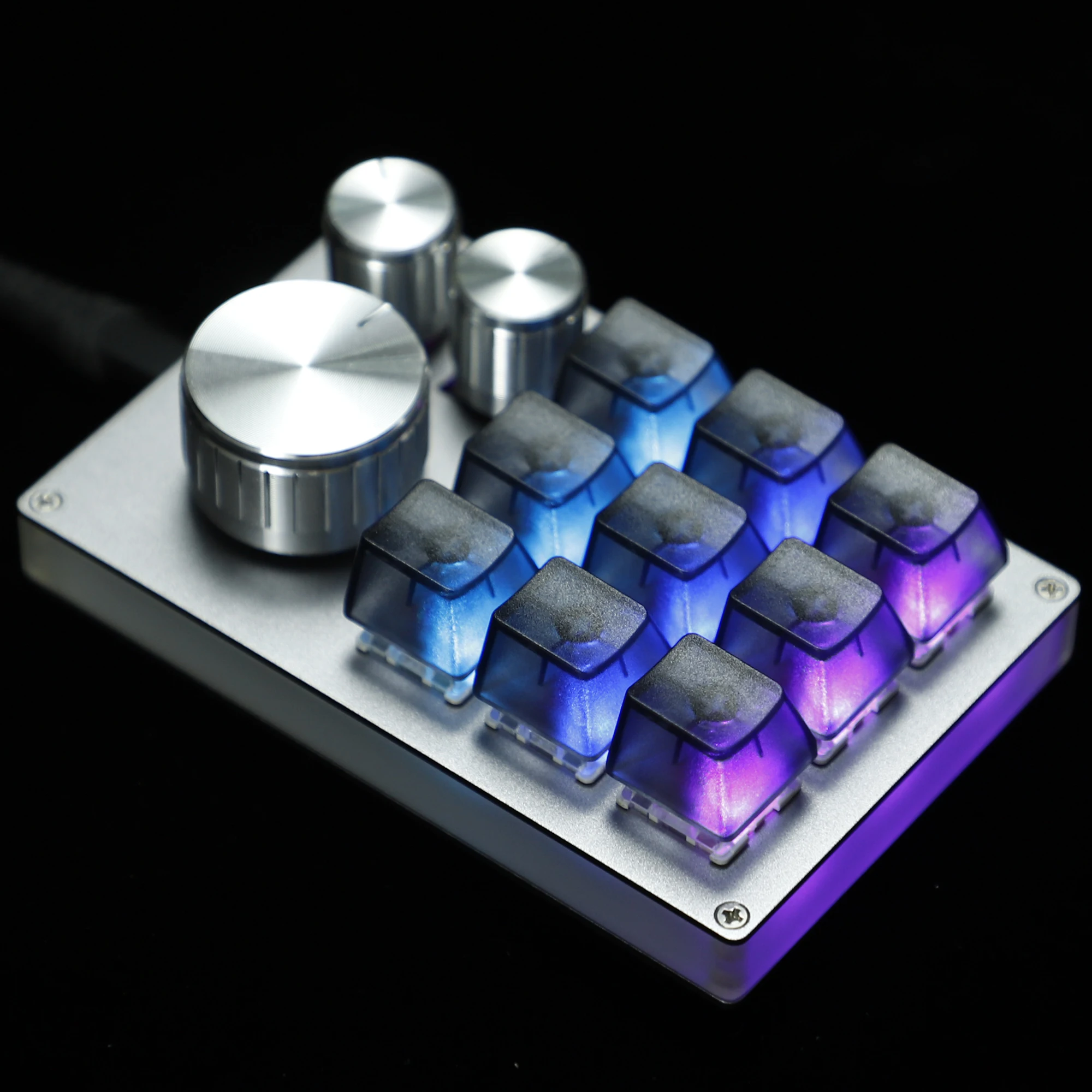 clavier mécanique en aluminium cnc pour les bouton prise en charge de la commutateurs mx de type pavé via vial hotswap