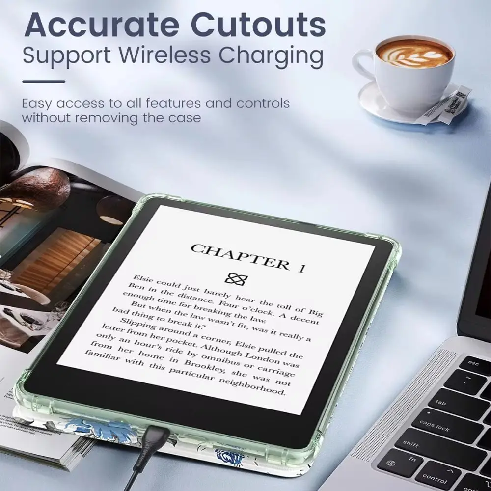 For Kindle Paperwhite 1/2/3 e-Reader Case 6 inch Smart Back Cover DP75SDI Acrylic Protective Shell Auto Wake/Sleep Folio Funda