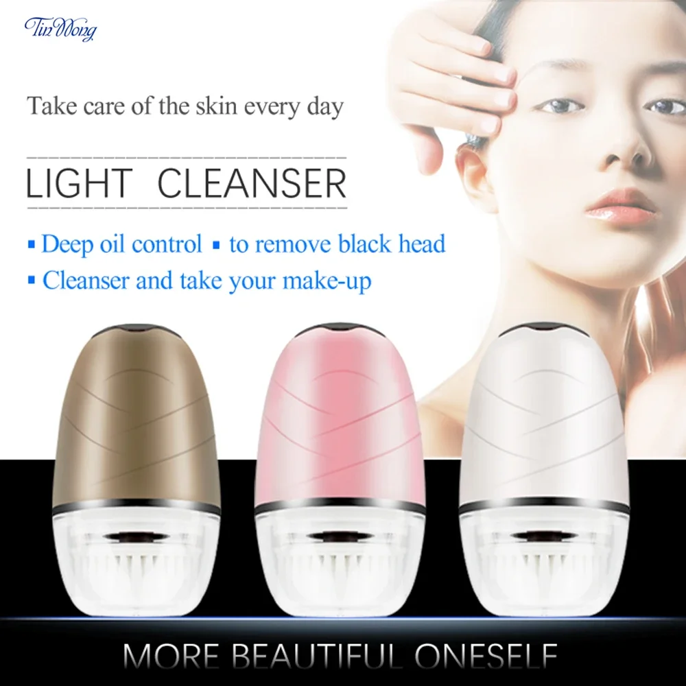 3 In 1 Electric Facial Cleaning Brush Face Cleaner Massager for face Deep Pore Cleaning Soft Skin Care Tools 50 100ml car paint care brush touch device repair wax auto pencil scratche cleaner spot rust tar spot remover surface scratch