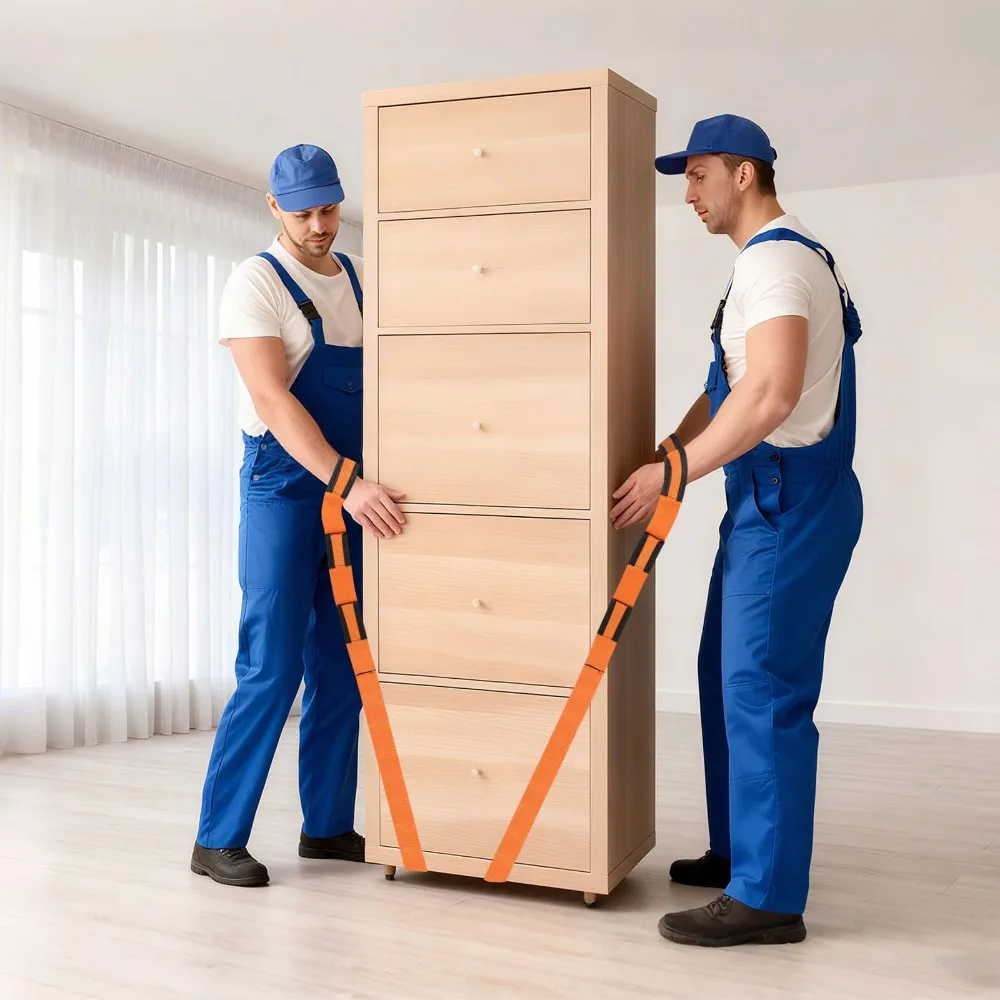 Heavy-Duty Reusable Moving Straps for Furniture and Appliance Transport