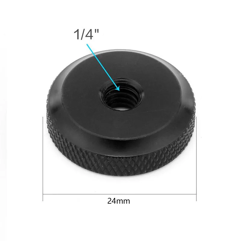 5팩 엄지 너트 1/4-20 암나사 노브 너클 휠 잠금 너트 마운트 어댑터 스페이서 플래시 스탠드 삼각대 카메라 리그 DSLR용