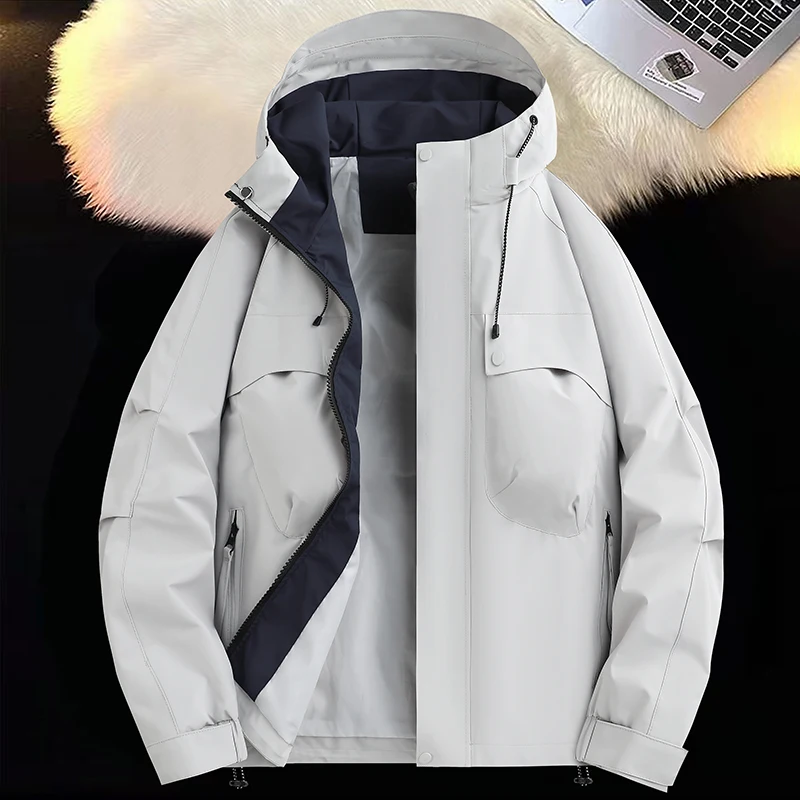 Outdoor Hiking Jacket Windproof Waterproof Coat For Men Women Fashion Casual Hooded Jacket Teenager Daily Outdoor Outerwear - 4