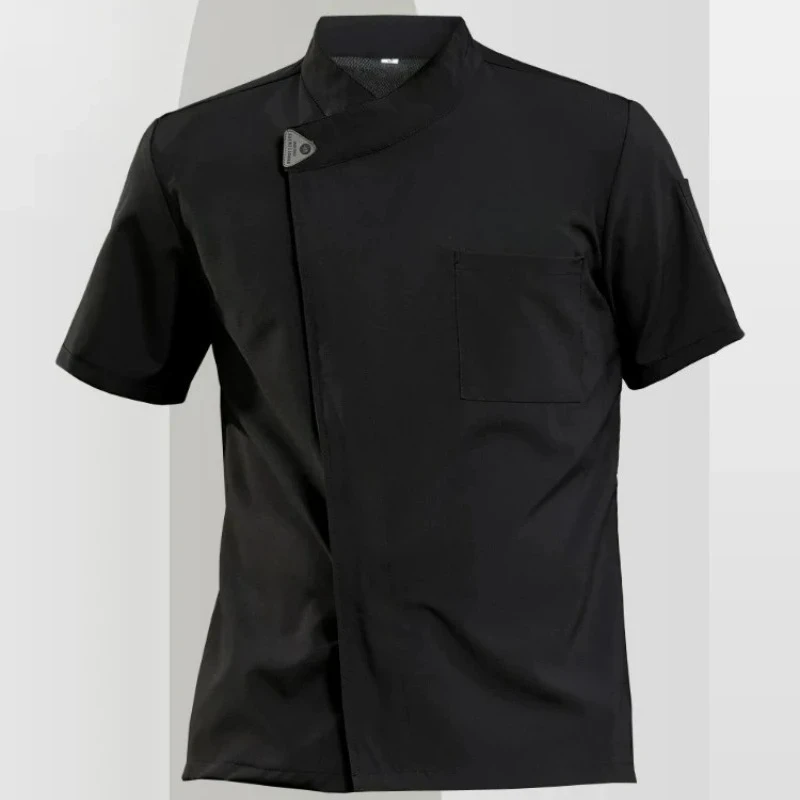 Chef Jacket Men Short Sleeve Women Kitchen Cook Shirt Barber Bartender Pastry Restaurant Waiter Uniform
