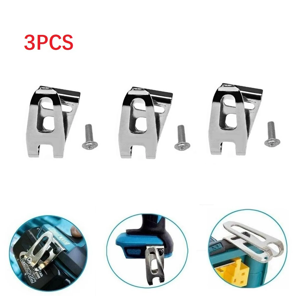 3 Sets Hooks Screws Belt Clip Hook For Makita 18v Lxt Cordless Drills