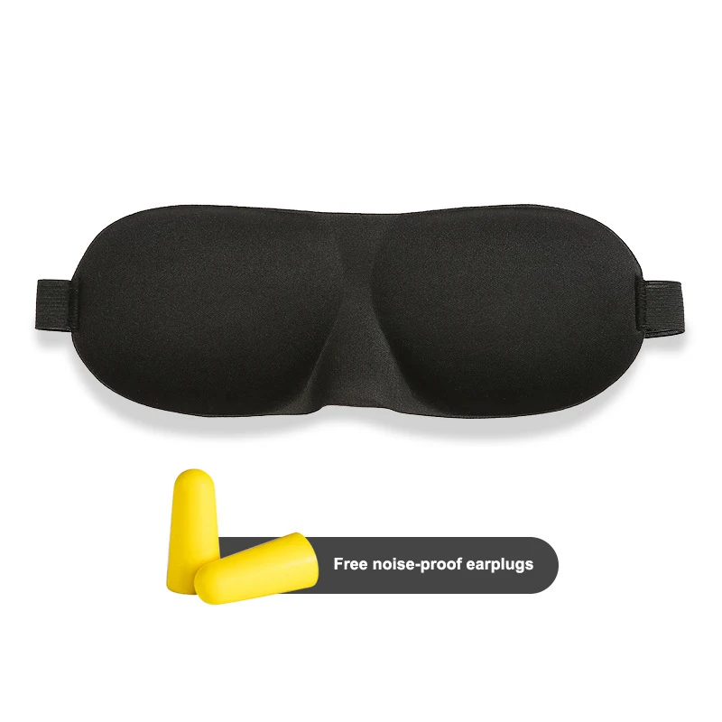 Ultra-Comfort 3D Memory Foam Sleep Mask - Light-Blocking Eye Cover with Ear Protection for Travel and Relaxation