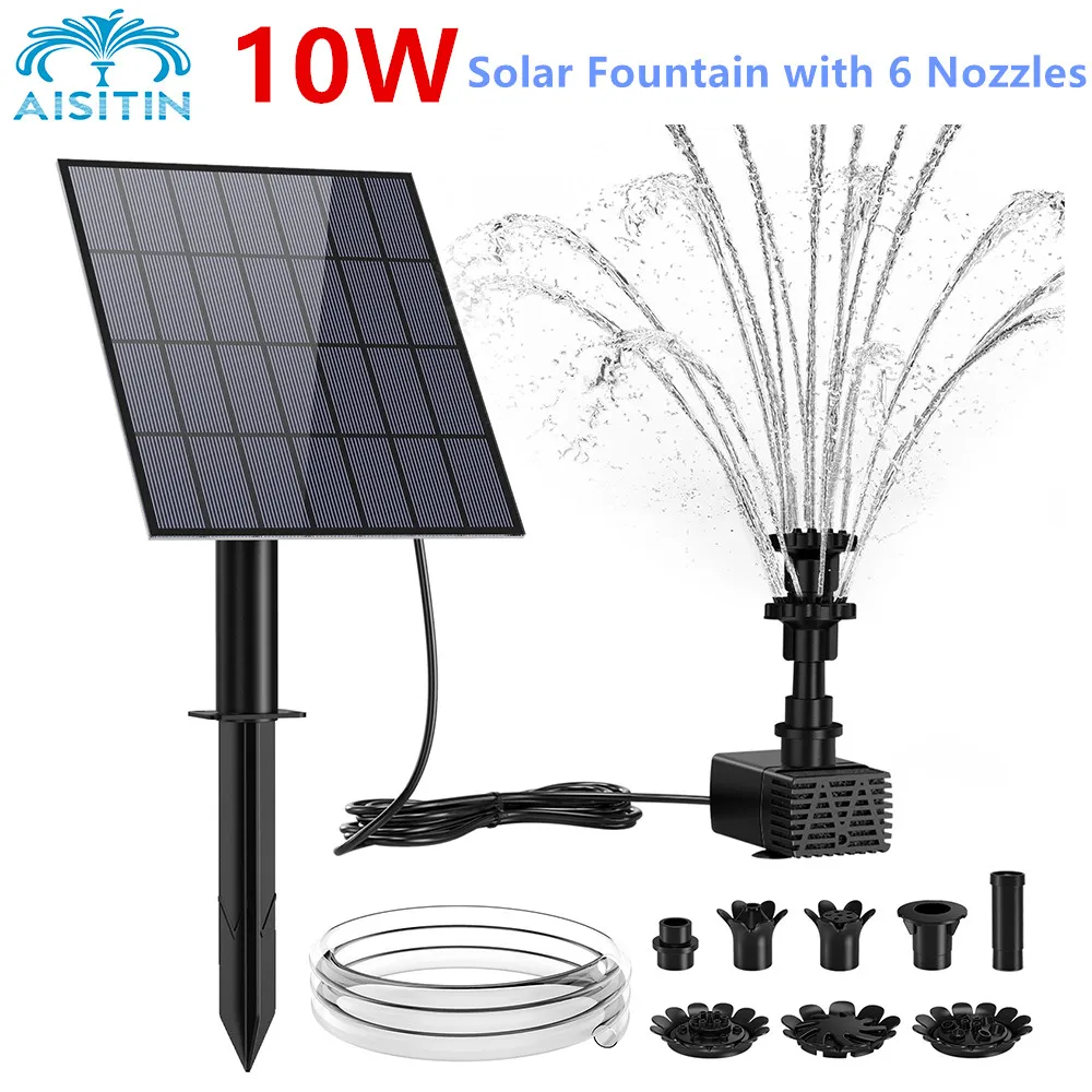 AISITINSolarWaterPumpKit10WSolarPoweredWaterFountainPumpwith