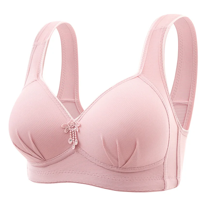

36-46 B/C Wide Strap Thin Cup Bras for Women Middle Aged Underwear No Steel Ring Bralette Tops Vest Underwear Large Size Bra