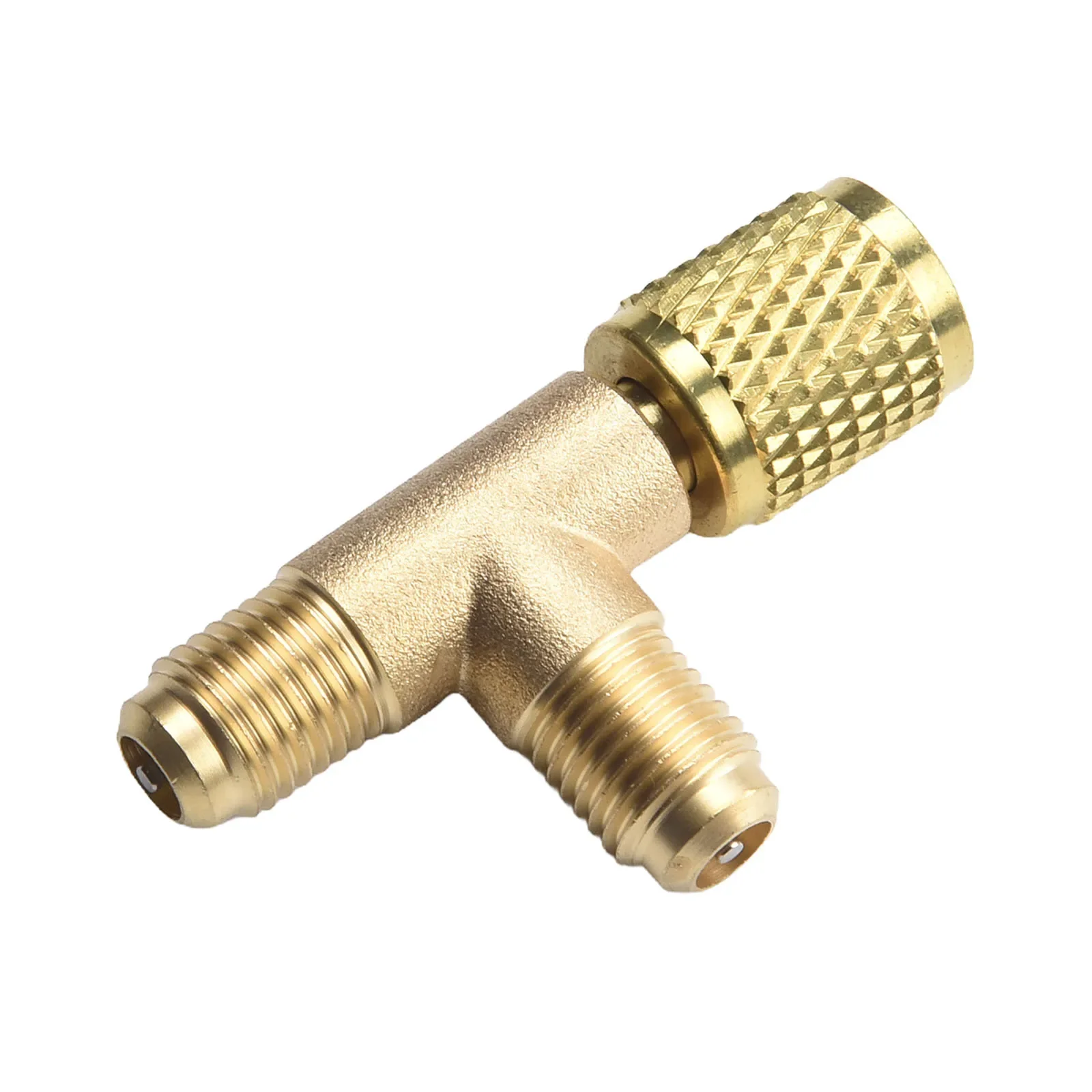 Quick Coupler Tee Adapter Valve Core Tee Adapter Brass For R22 R12 R134 Home Car Accessories For Repairing Or Replacing