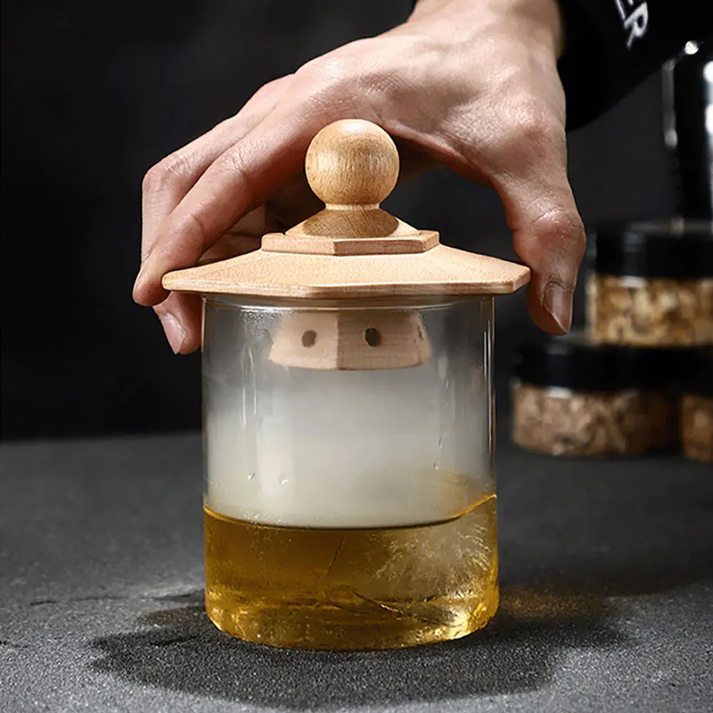 Wooden Cocktail Smoker Kit Whiskey Fruity Wood Chips Bartending Accessories Smoke Maker For Drinks cocktail smoker kit